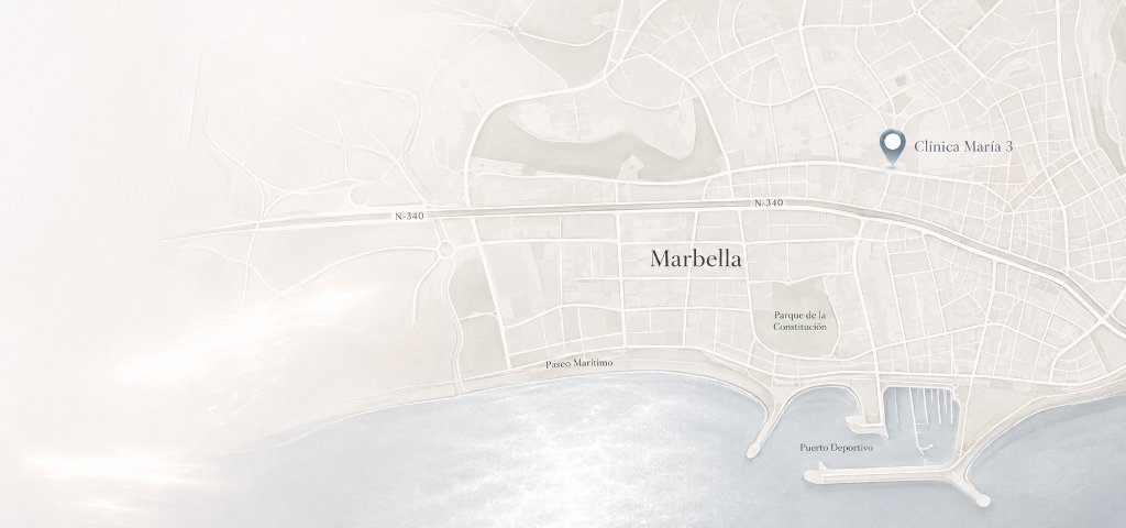 Карта расположения Clínica María 3 в Марбелье, Av. Ricardo Soriano 36